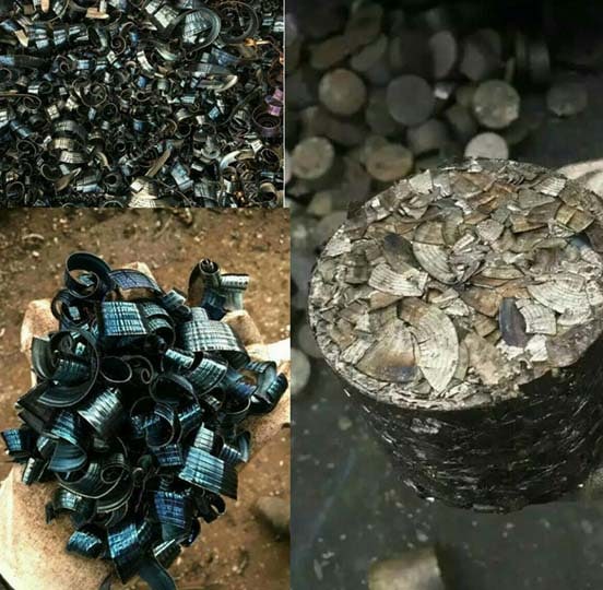 Waste-metal-briquettes