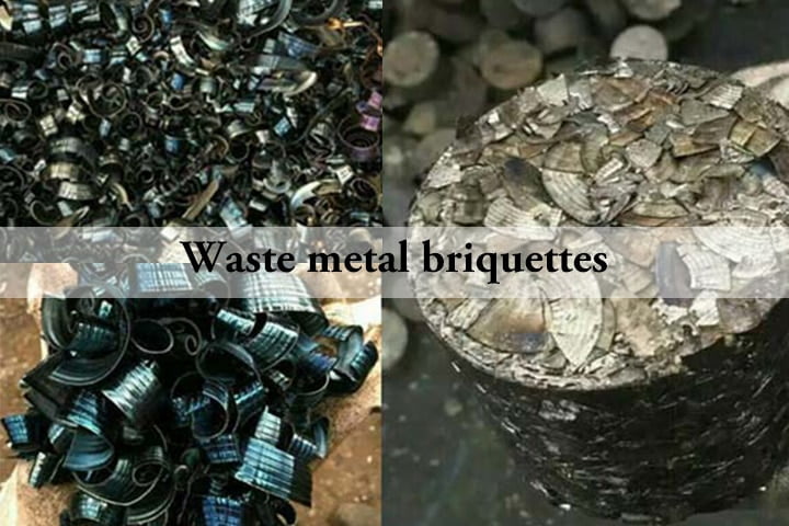 Waste metal briquettes