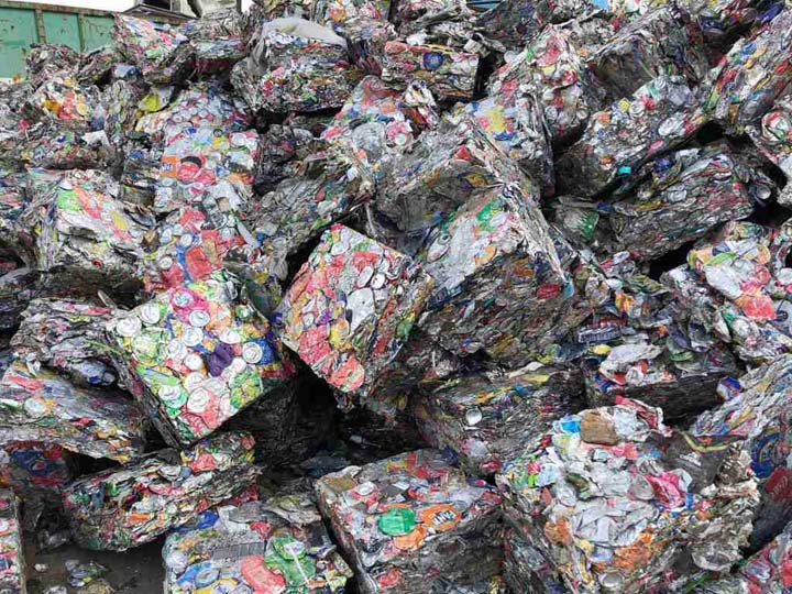 Aluminum Can Baler | Hydraulic Scrap Press Machine 10 Baled aluminum cans for selling with good price