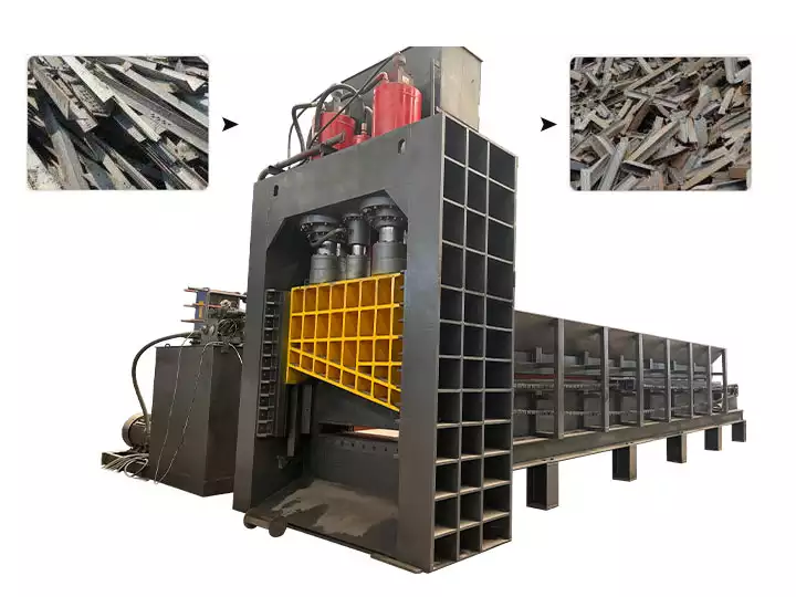 Gantry shear-hydraulic metal shear