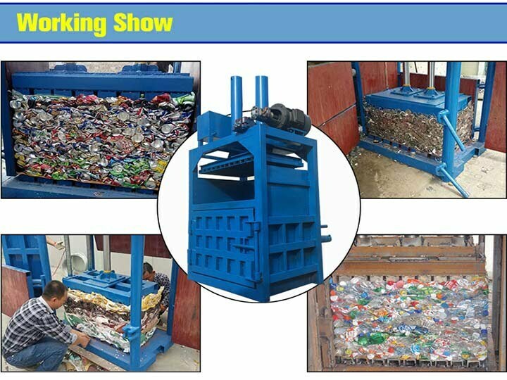 Hydraulic Vertical Baler For Various Waste Recycling Press 5 Baling press machine working show