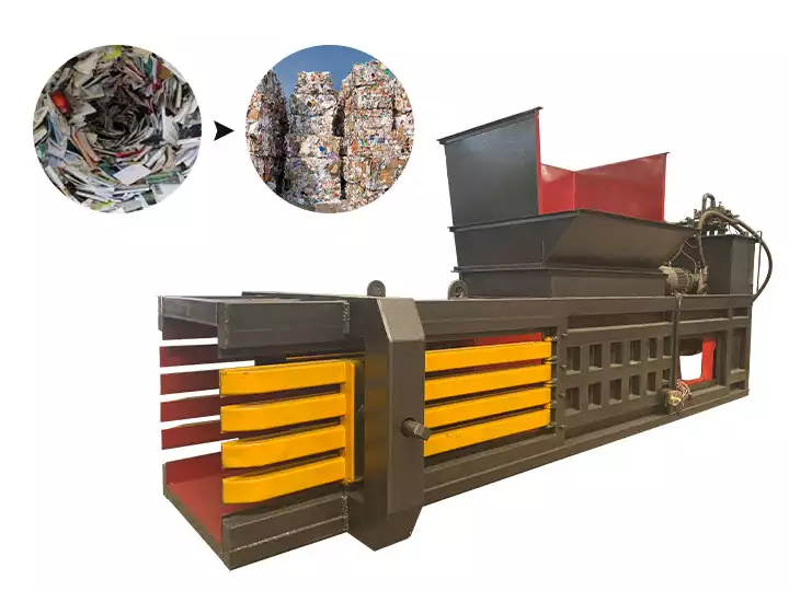 Horizontal baler recycling baler