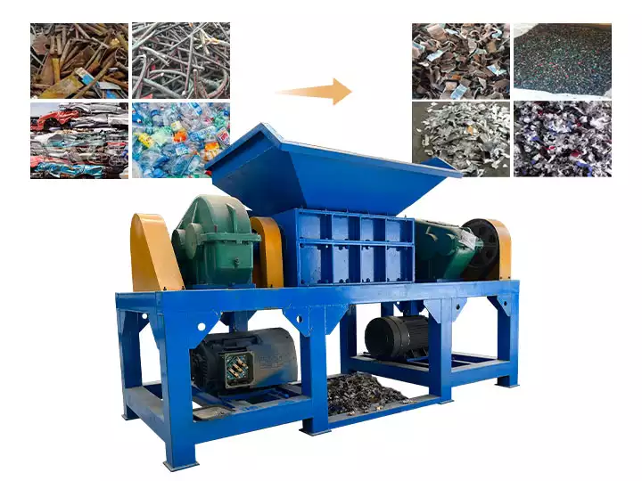 Double Shaft Shredder for All Wastes Shredding