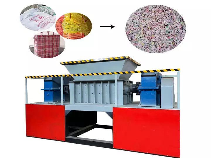 Double Shaft PP/PE Film/Woven Bag Shredder Machine