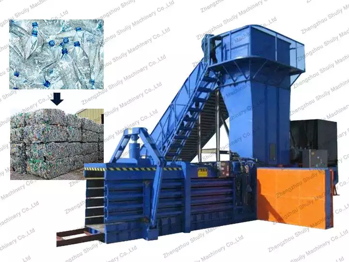 Pet bottle baling machine