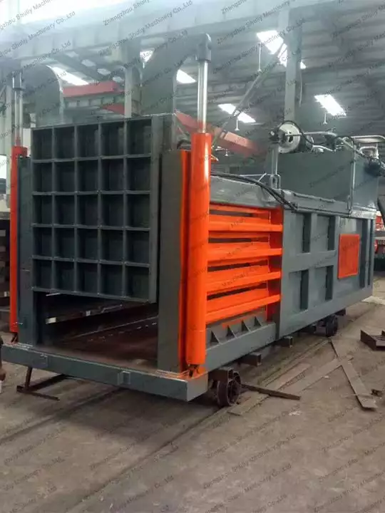 horizontal ardboard baler machine