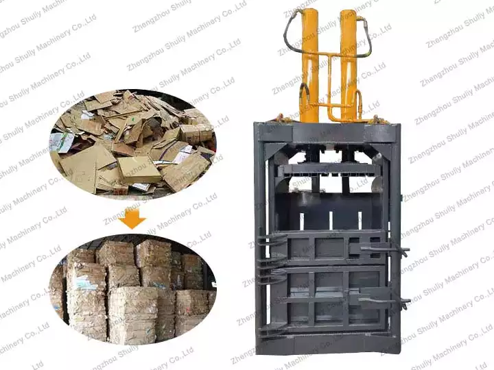 Vertical cardboard baler machine for sale