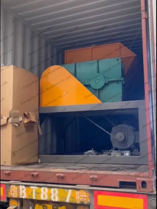 Sl-1000 Tyre Recycling Shredder For South African Tire Recycling Enterprise 7 Tyre shredding machine loading