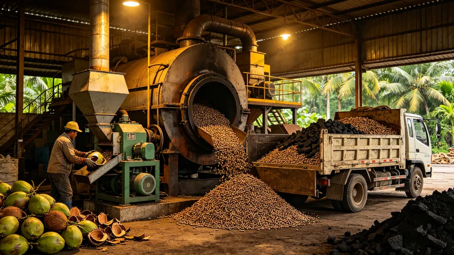 Dual-Shaft Coconut Shell Shredder 6 Biomass fuel processing