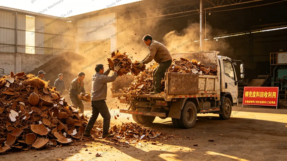 Dual-Shaft Coconut Shell Shredder 8 Coconut waste recycling