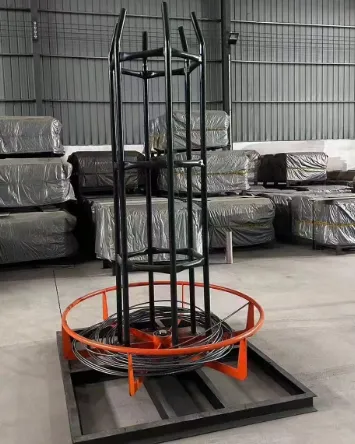 Second Purchase: 4- 8 Mm Rebar Circle Making Machine To Russia For Precast Concrete Production 3 4-ton wire pay-off stand