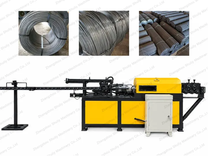 Cnc rebar straightening and cutting machine