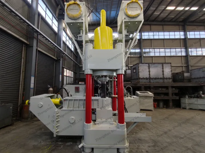 Indonesia Orders Metal Chip Briquetting Machine 1 Ton/Hour Line With Sl-400 Shredder 9 New vertical metal chip briquette machine